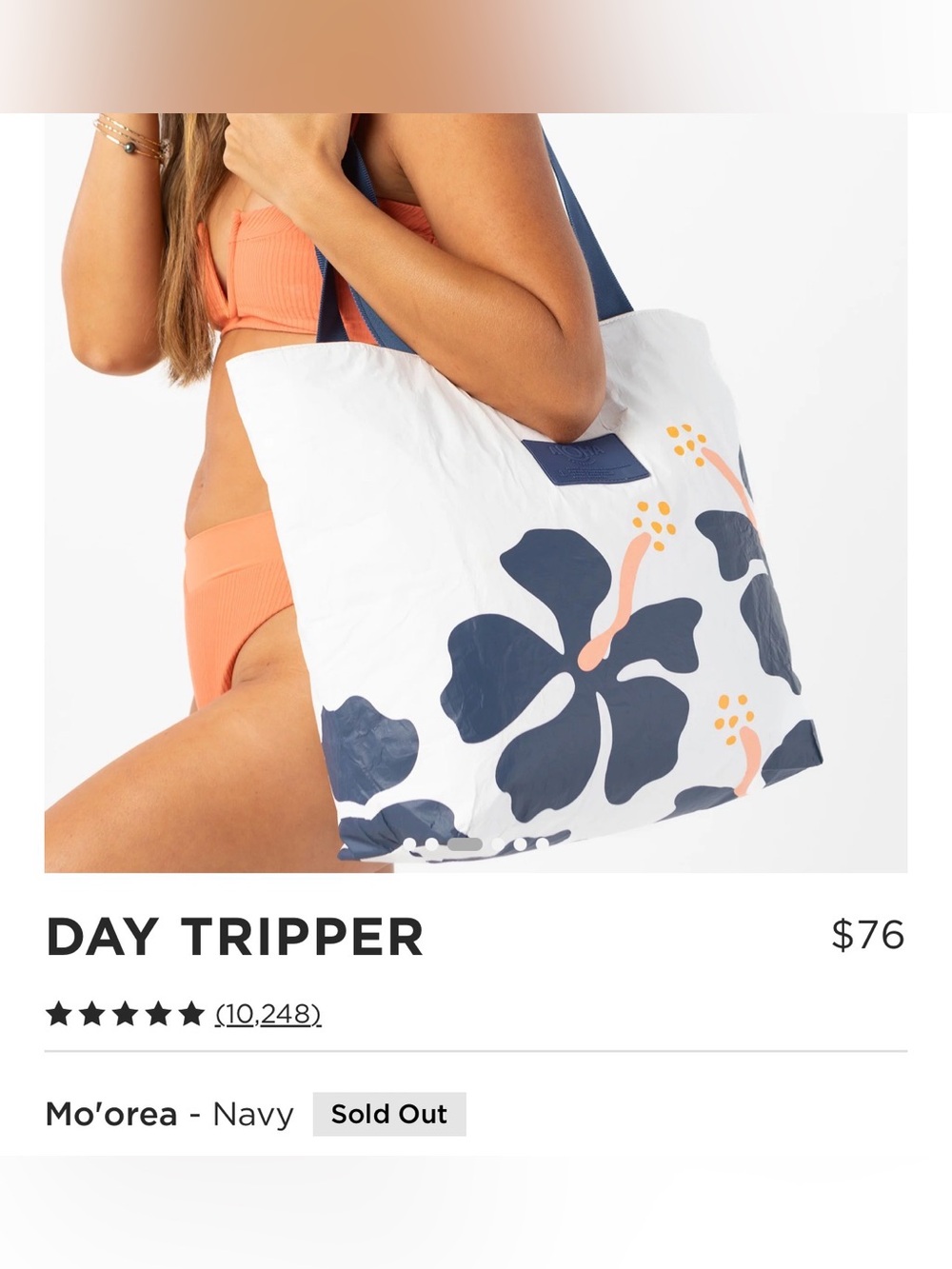 ALOHA Collection Day Tripper Tote Bag Mo’orea Navy